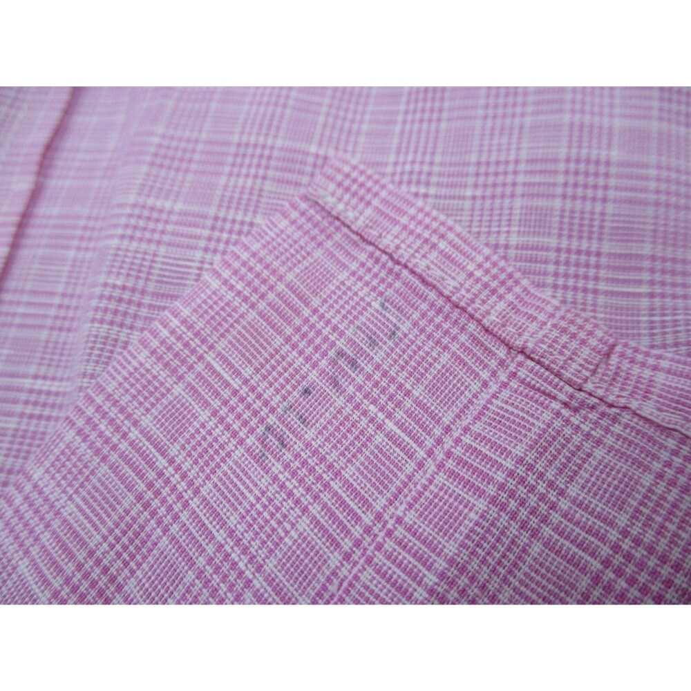 ETRO Shirt Men 42 Extra Large Pink Plaid Casual Long Sleeve Button Up Italy * - Picture 7 of 12